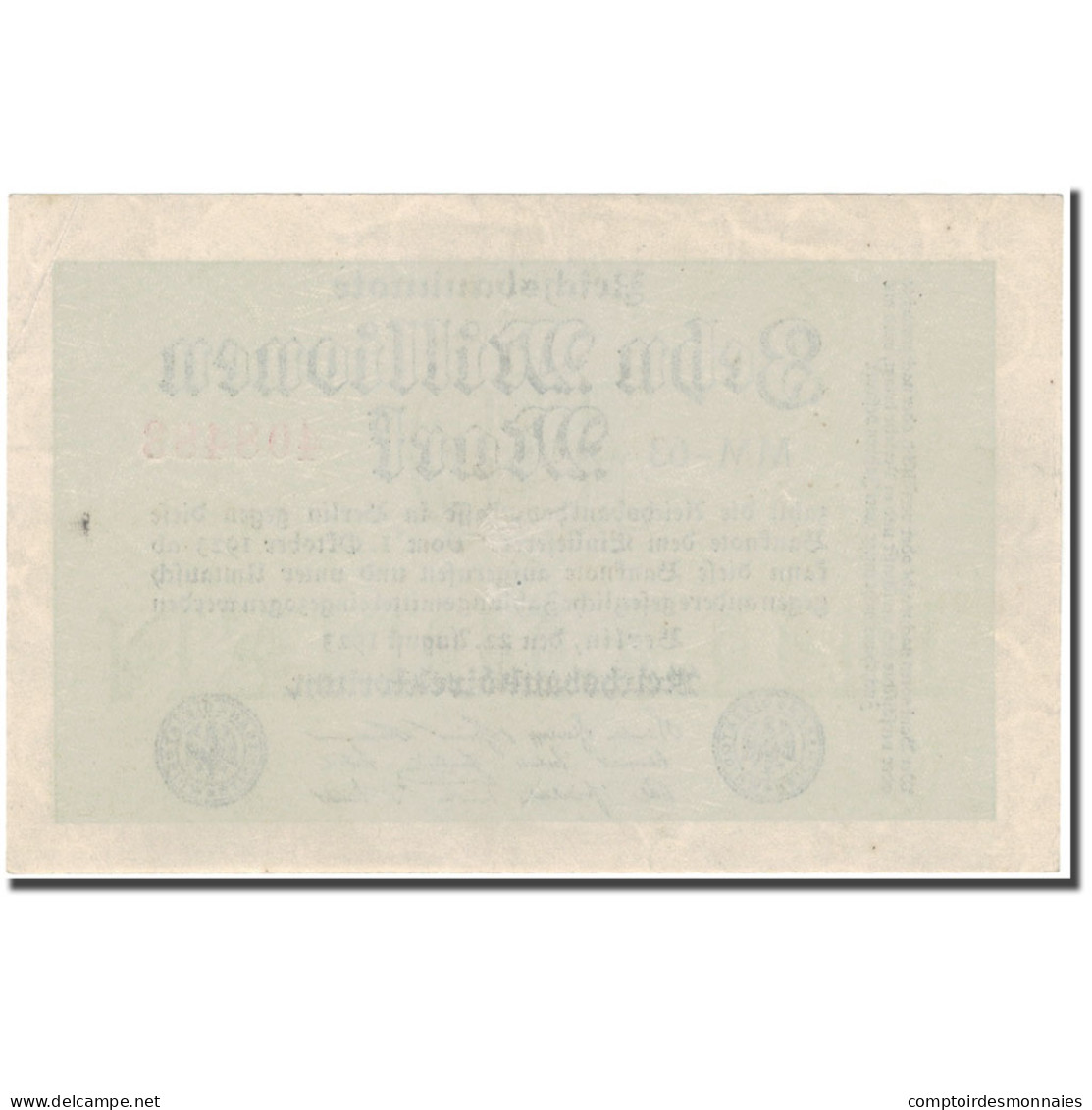 Billet, Allemagne, 10 Millionen Mark, 1923, KM:106d, SUP - 10 Mio. Mark