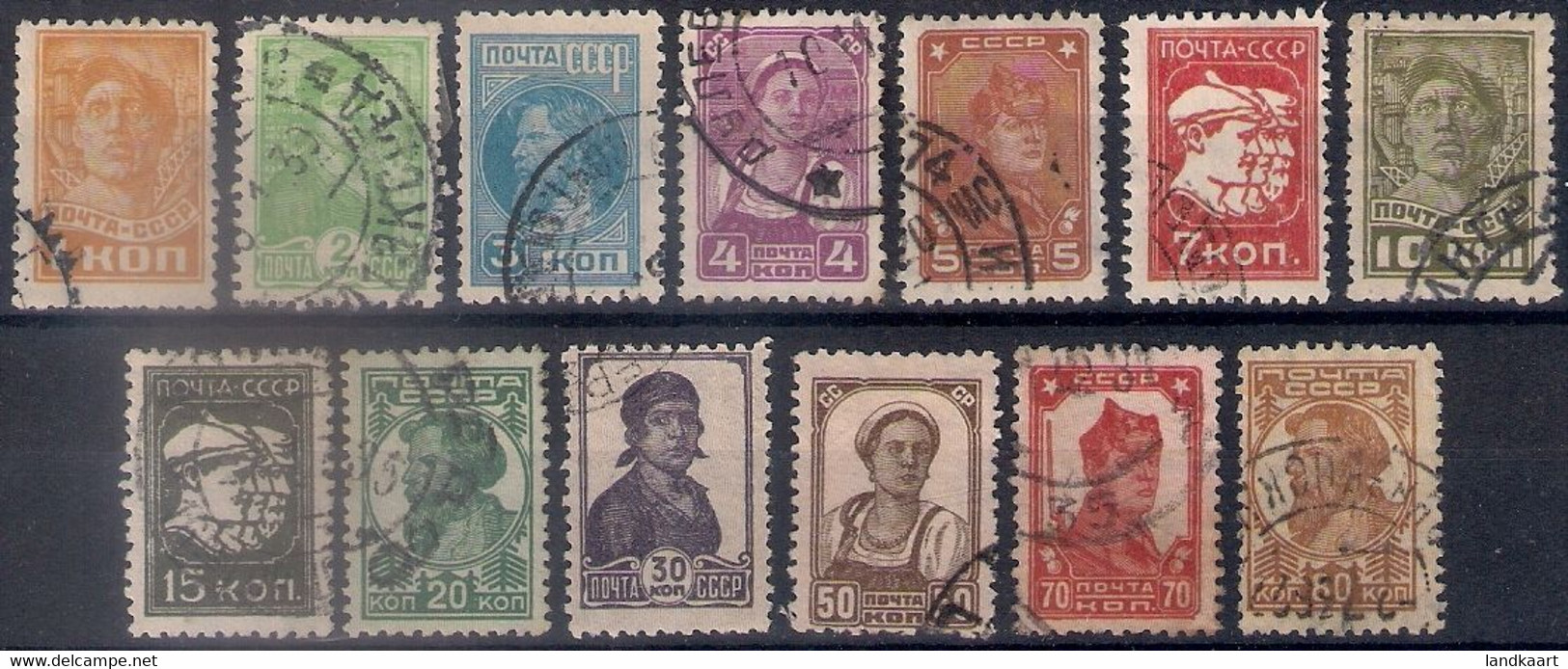 Russia 1929, Michel Nr 365A-77A, Used - Gebruikt