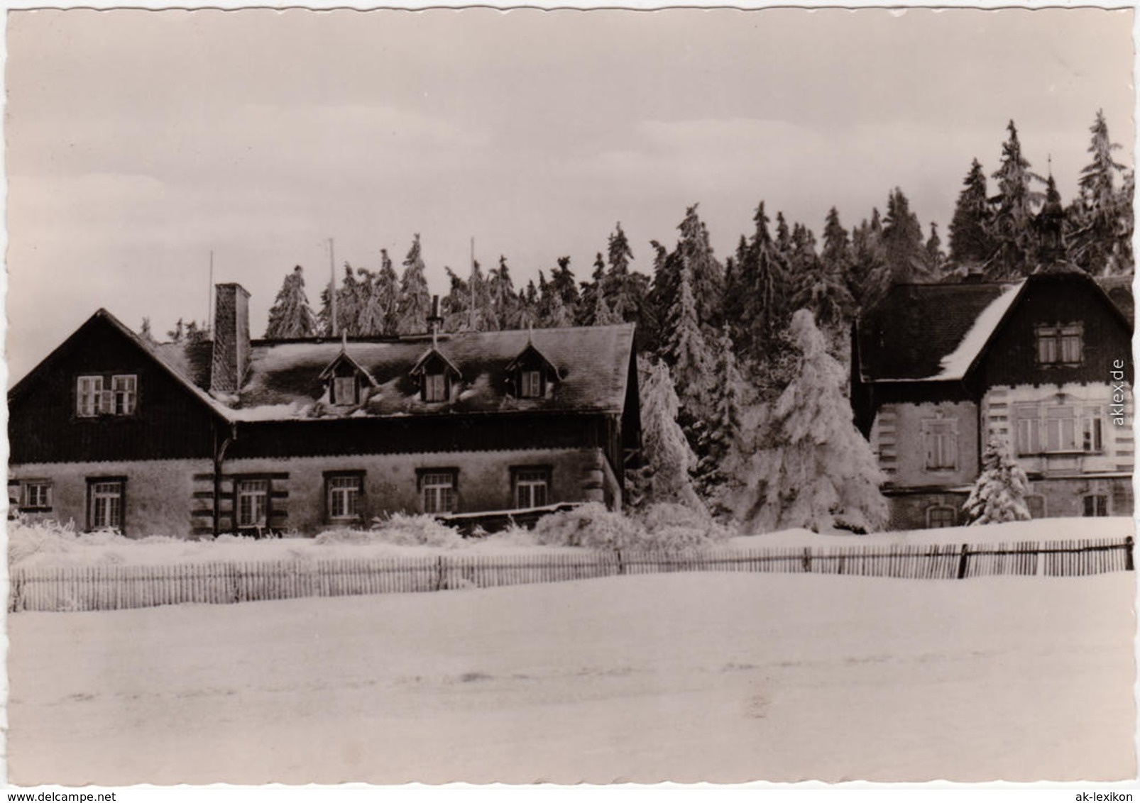 Altenberg (Erzgebirge) Erich-Weinert-Heim, Winterlandschaft 1962  - Altenberg