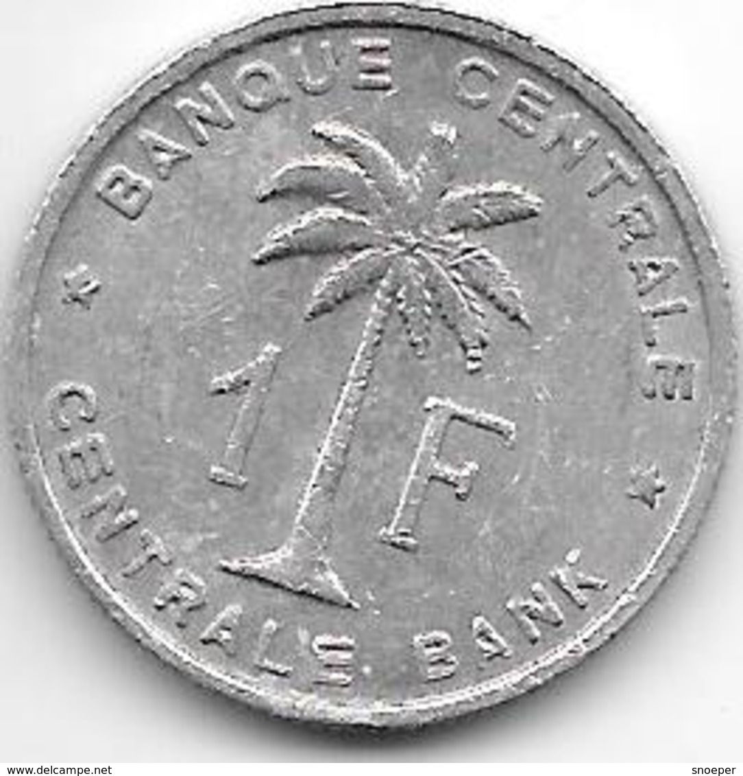 Belgium Congo 1 Franc  1958   Km 4   Vf+ - 1951-1960: Baudouin I