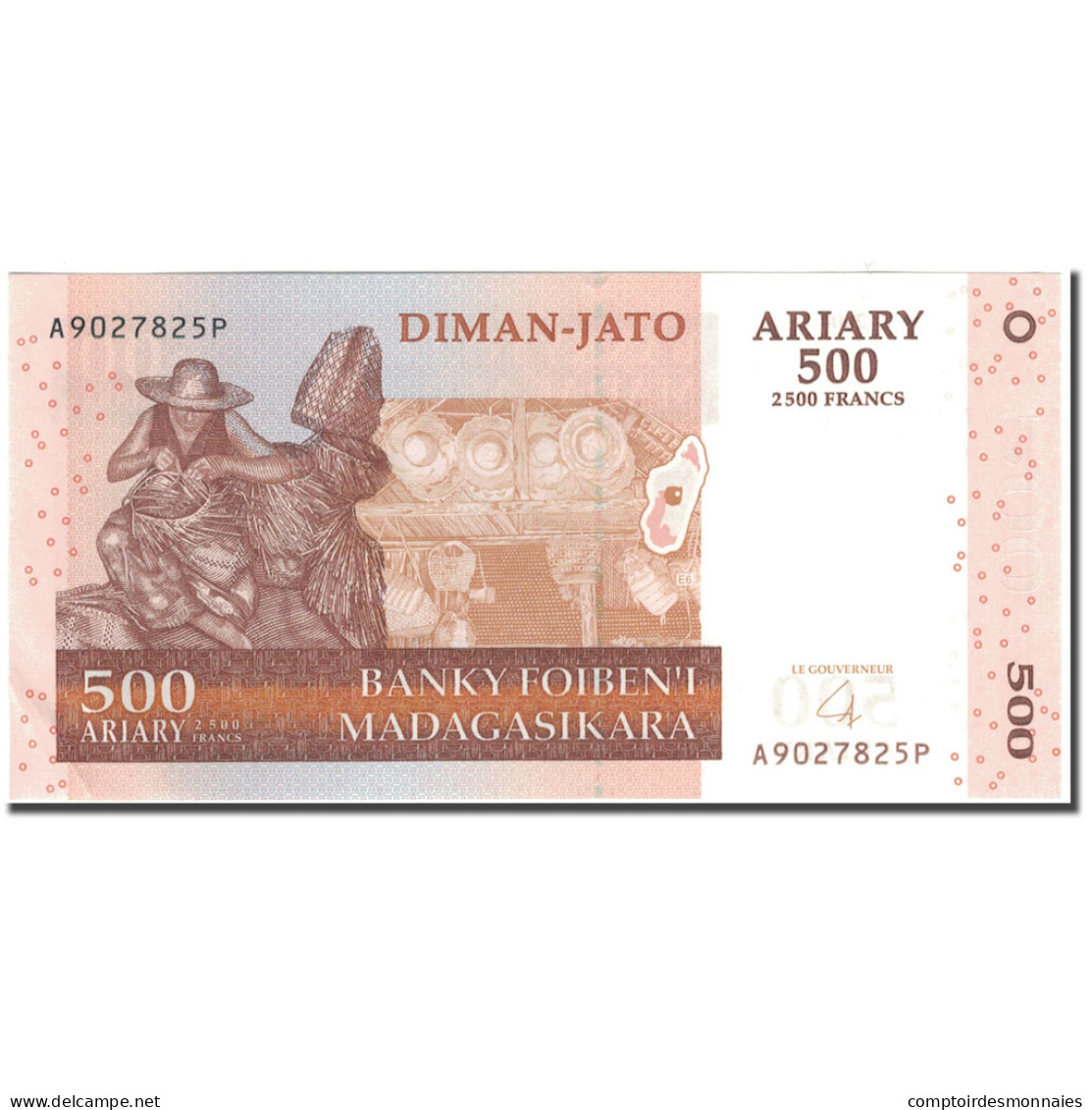 Billet, Madagascar, 500 Ariary, 2004, KM:88b, SUP+ - Madagascar