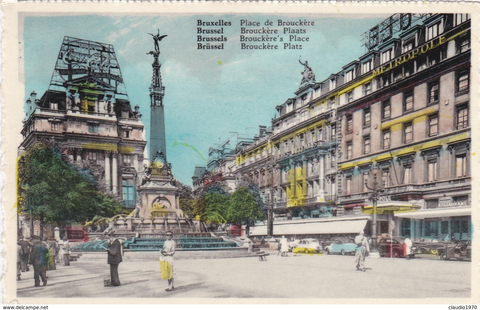 CARTOLINA - POSTCARD - BELGIO -  BRUXELLES - PLACE DE BROUCKERE - Monumentos, Edificios