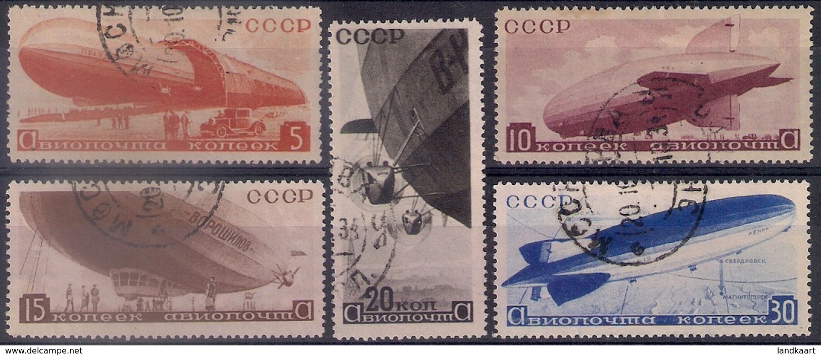 Russia 1934, Michel Nr 483-87, Used - Used Stamps