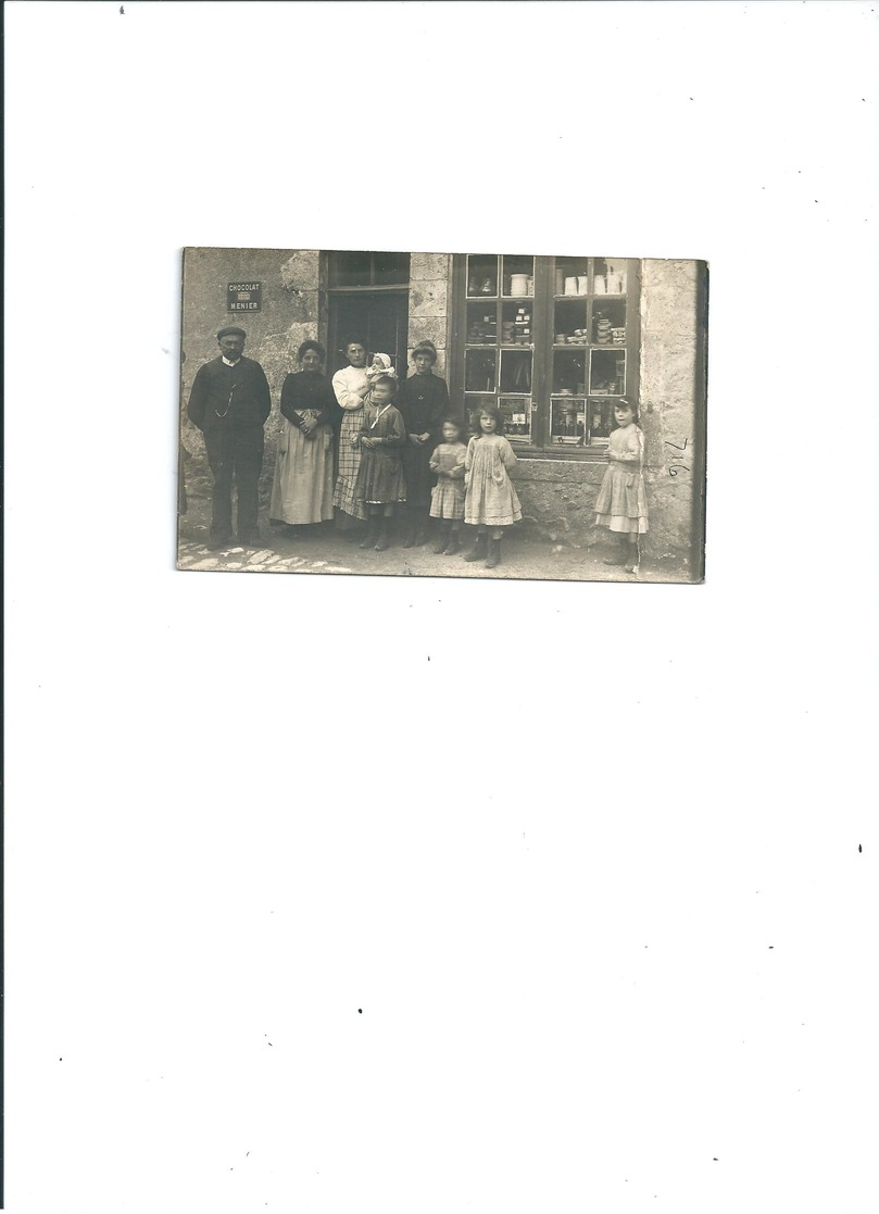 CARTE PHOTO SAINT DYE EPICERIE 1906 BELLE ANIMATION - Autres & Non Classés
