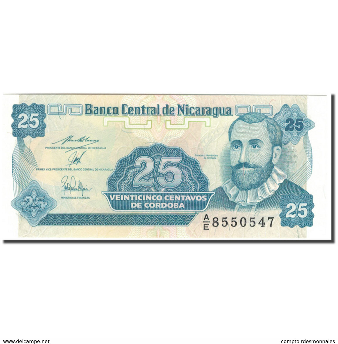 Billet, Nicaragua, 25 Centavos, KM:170a, NEUF - Nicaragua