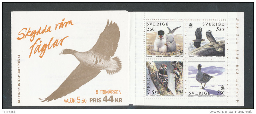 SUEDE 1994 - CARNET  YT C1829 - Facit H452 - Neuf ** MNH - Protection Des Oiseaux, WWF - 1981-..