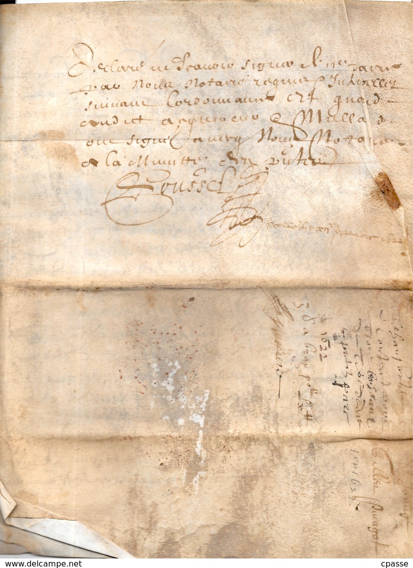 En l'état MANUSCRIT de 1622 à décrypter