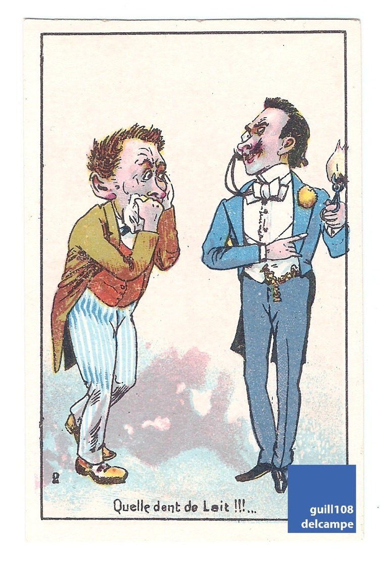 Jolie Chromo Sans Publicité Douleur Dent De Lait Arracheur Dents Dentiste Tooth Dentist Victorian Trade Card A3-53 - Autres & Non Classés