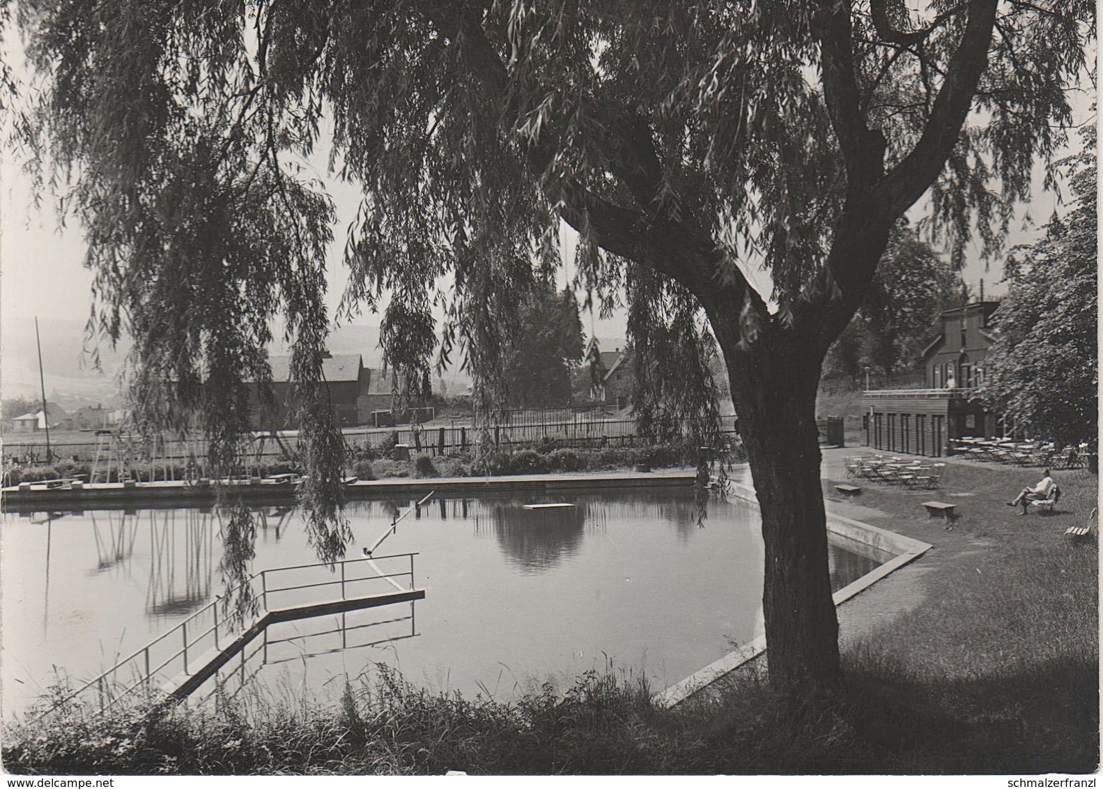 AK Thum Freibad Schwimmbad Bad A Auerbach Ehrenfriedersdorf Gelenau Geyer Drebach Thalheim Wolkenstein Erzgebirge DDR - Thum