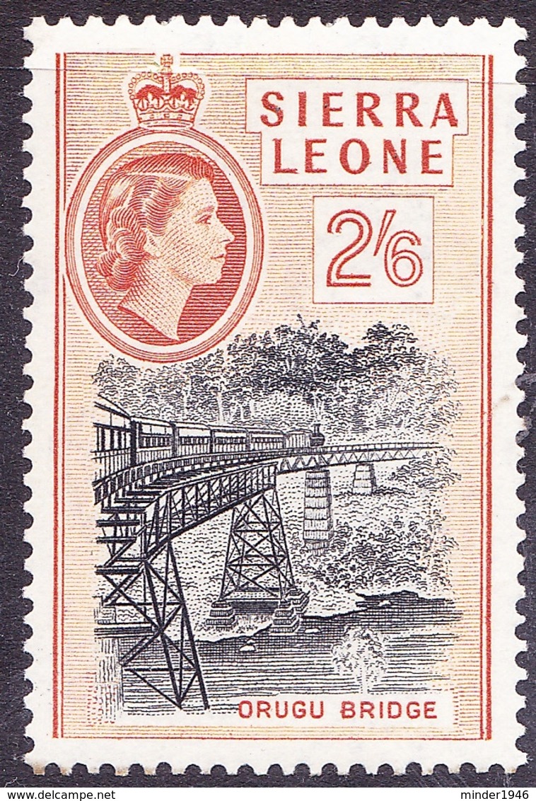 SIERRA LEONE 1956 2/6 Black & Chestnut SG219 MH - Sierra Leone (...-1960)