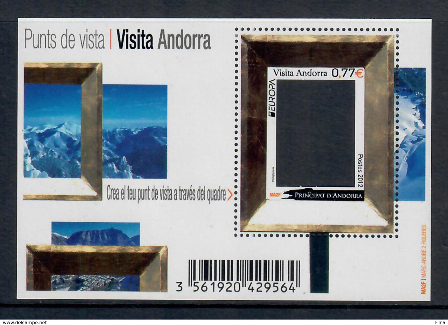 ANDORRA FRANCESE 2012 -  EUROPA  FGL  - MNH ** - Nuovi