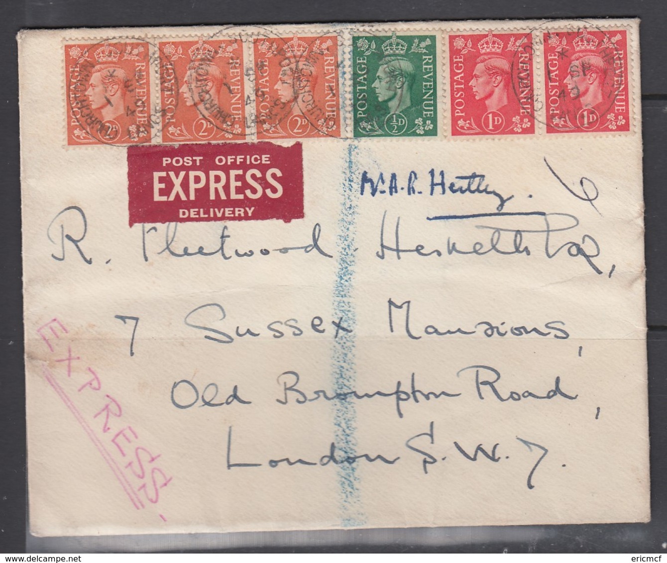 GB 1949 Express Delivery Cover - Briefe U. Dokumente