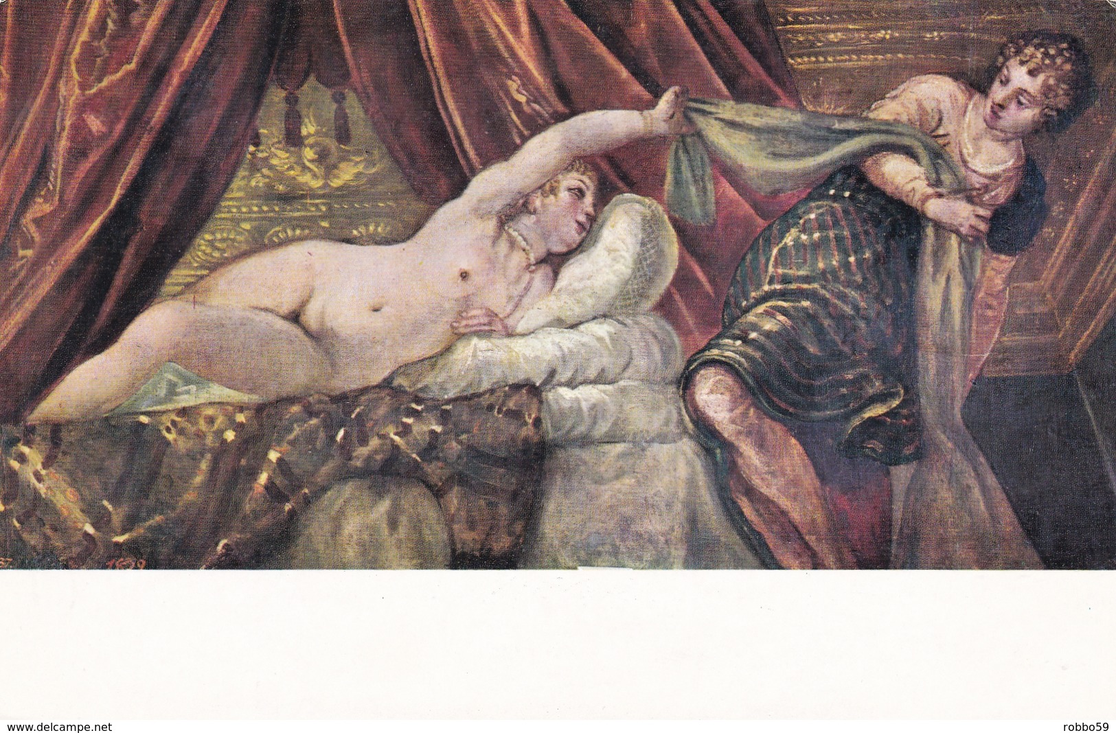 Tintoretto Joseph And Putiphars Wife Postcard Unused Good Condition - Paintings