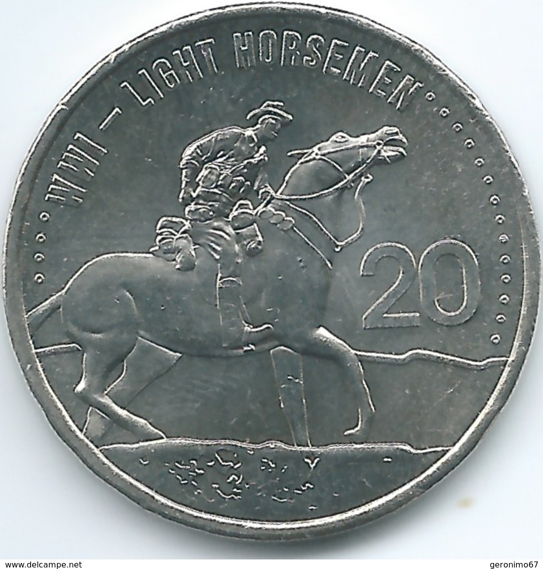 Australia - Elizabeth II - 20 Cents - 2015 - Light Horsemen - 20 Cents