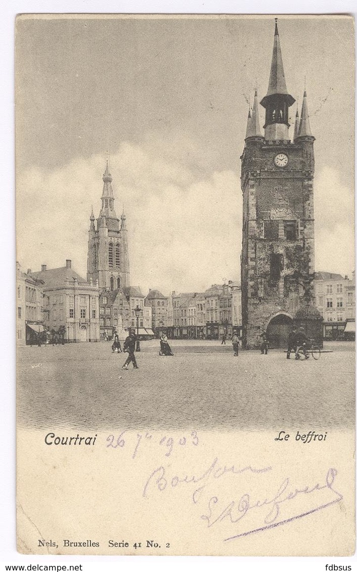 Courtrai - Belfort - Le Beffroi - Ed. Nels Serie 41 Nr 2 -  Carte Vers France - - Kortrijk