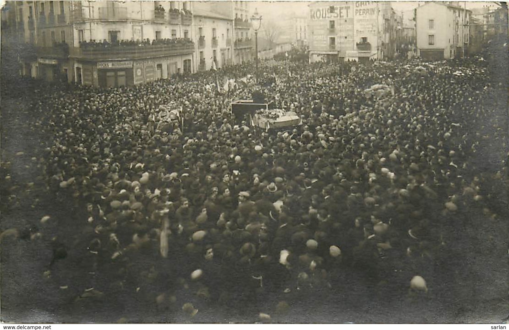 34 , BEZIERS ,  08-02-1925, Obsèques Des Victimes De La Catastrophe , Carte Photo , * 398 77 - Beziers