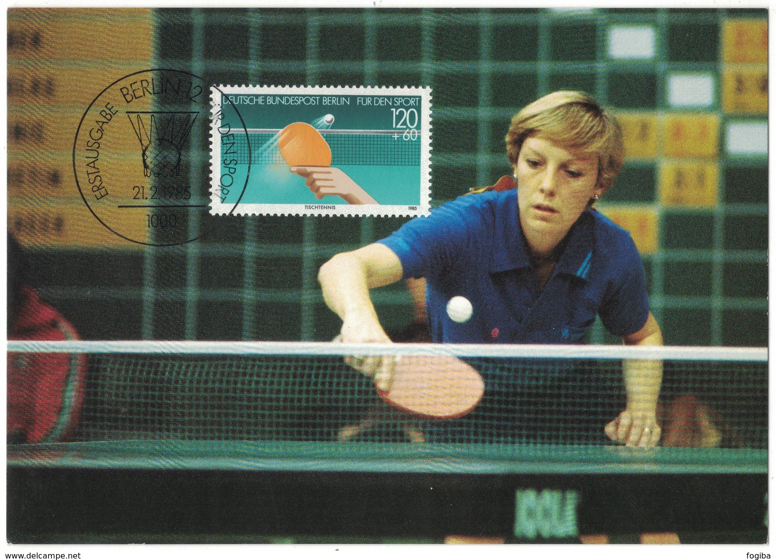 AP64  Germany Berlin 1985 Table Tennis, Tennis De Table - Maxi Maximum Card - Tennis Tavolo