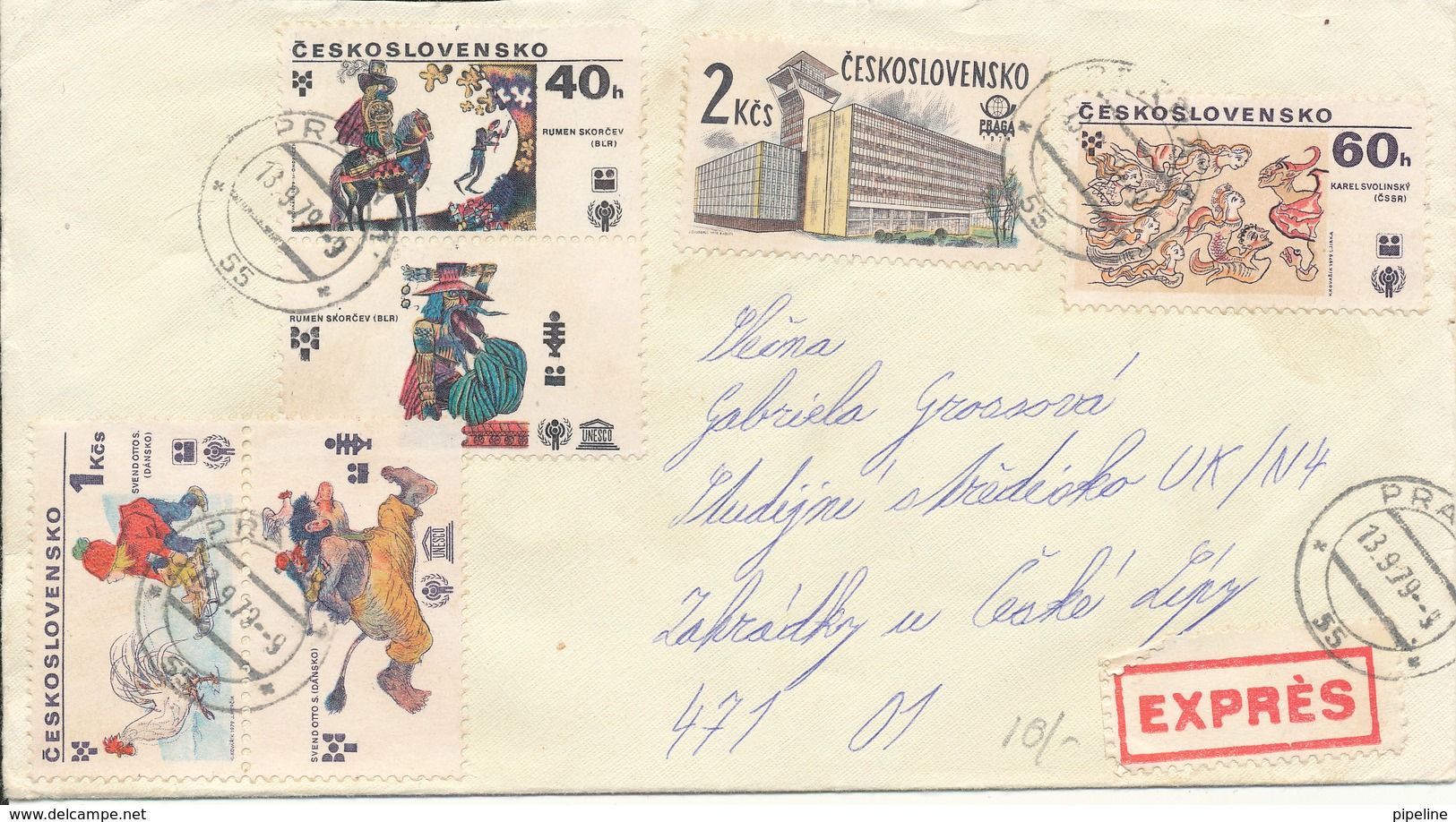 Czechoslovakia Cover Sent Express Praga 13-9-1979 - Covers & Documents