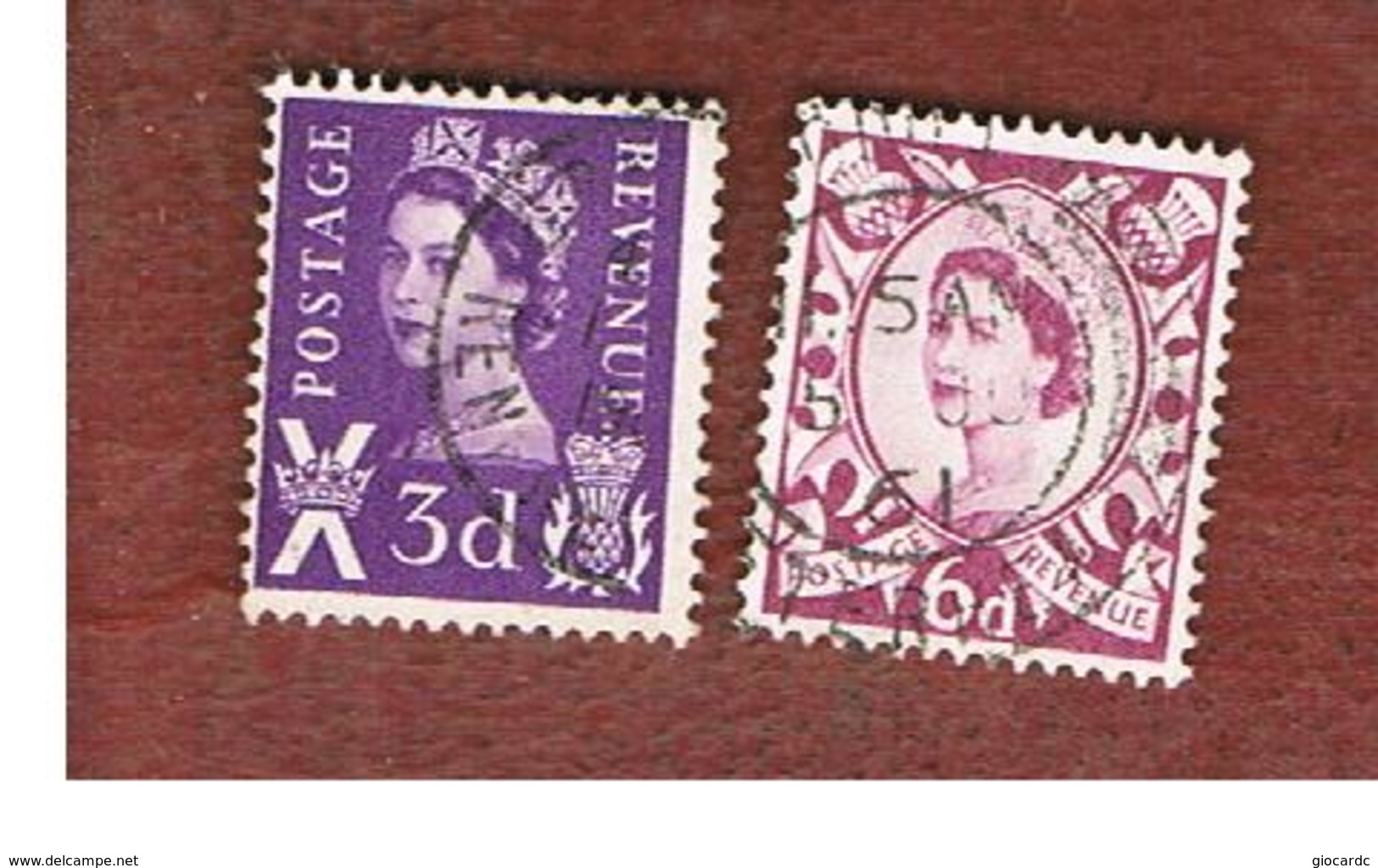 GRAN BRETAGNA (UNITED KINGDOM) - SG S3.7 REGIONAL ISSUES - 1958 SCOTLAND: QUEEN ELIZABETH   - USED° - Scozia