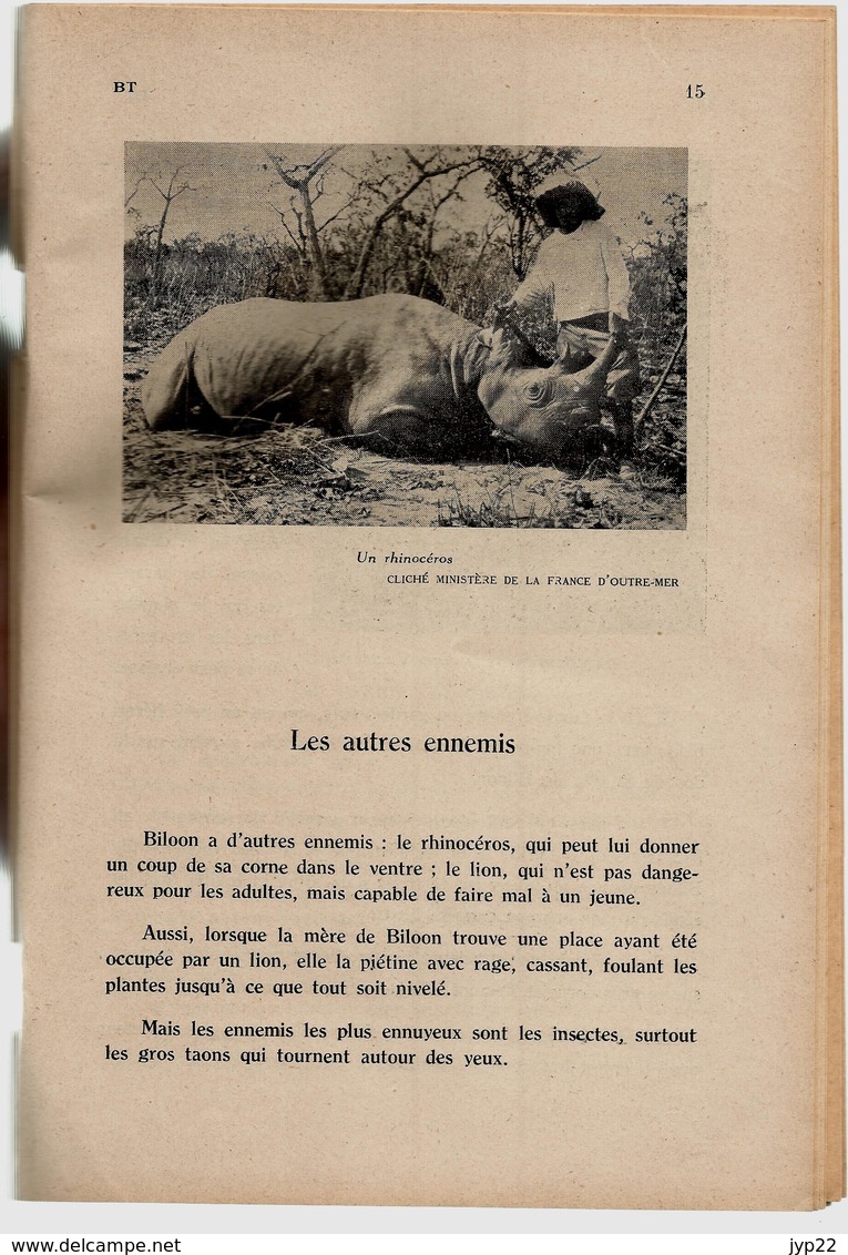 Bibliothèque De Travail 273 8-05-1954 Biloon éléphant D'Afrique - Savane Trompe Serpent Fourmi Pygmée ... - 12-18 Jaar