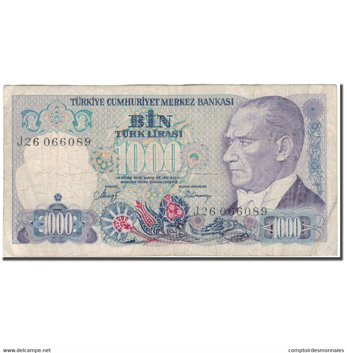 Billet, Turquie, 1000 Lira, 1970, KM:196, TB - Turquie