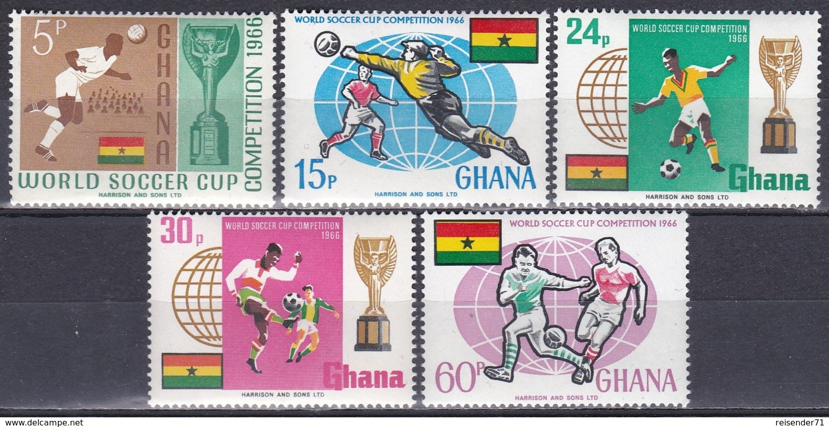 Ghana 1966 Sport Spiele Fußball Football Soccer FIFA England Weltmeisterschaft Championship WM, Mi. 269-3 ** - Ghana (1957-...)