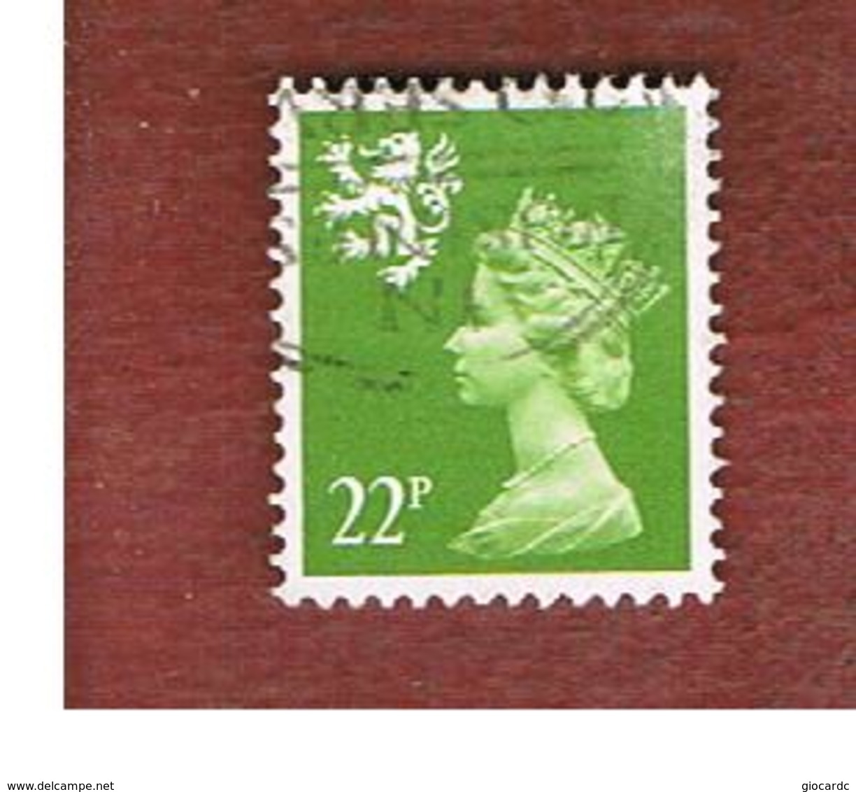 GRAN BRETAGNA (UNITED KINGDOM) - SG S48 REGIONAL ISSUES - 1984 SCOTLAND: QUEEN ELIZABETH 22 GREEN  - USED° - Scozia