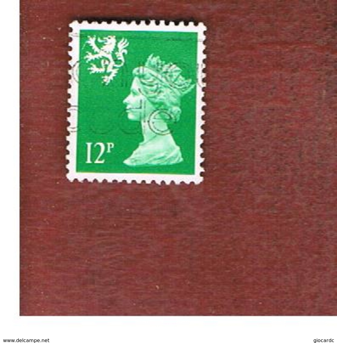 GRAN BRETAGNA (UNITED KINGDOM) - SG S37 REGIONAL ISSUES - 1986 SCOTLAND: QUEEN ELIZABETH 12 GREEN - USED° - Scozia