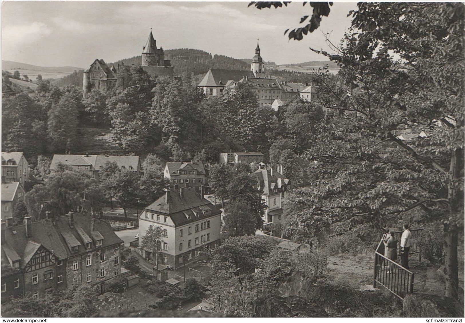 AK Schwarzenberg Blick Ottenstein Karlsbader Straße Badstraße A Wildenau Raschau Markersbach Langenberg Erzgebirge DDR - Schwarzenberg (Erzgeb.)