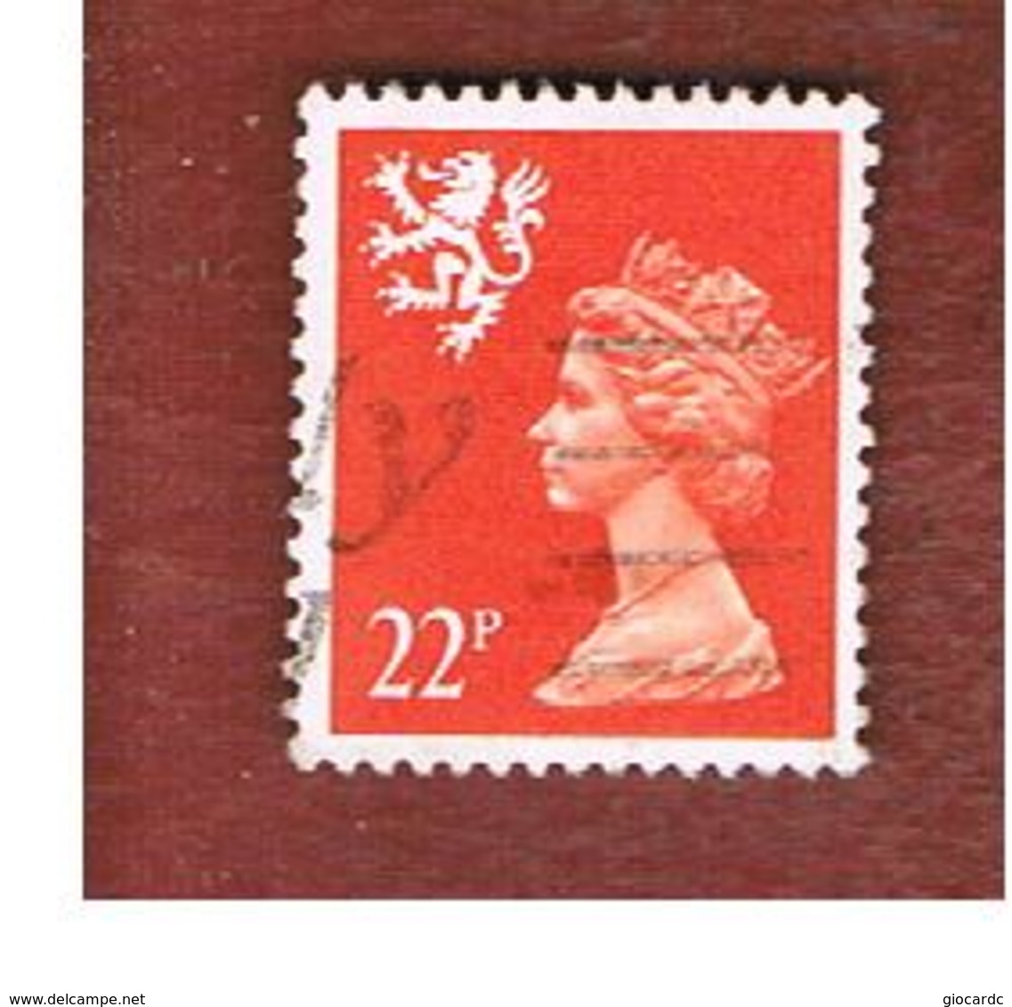 GRAN BRETAGNA (UNITED KINGDOM) - SG S66 REGIONAL ISSUES - 1990 SCOTLAND: QUEEN ELIZABETH 22 RED    - USED° - Scozia