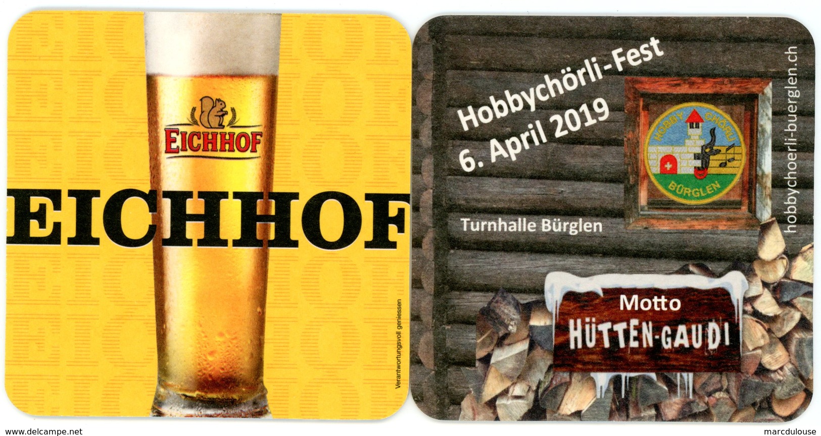 Schweiz. Luzern.Eichhof. Hobbychörli-Fest 6. April 2019. Turnhalle Bürglen. Motto Hütten-Gaudi. Switserland. Suisse. - Sous-bocks