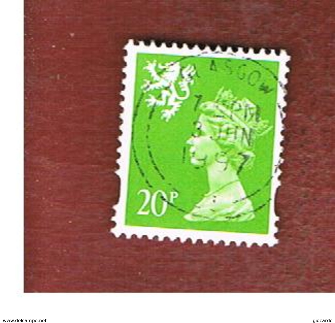 GRAN BRETAGNA (UNITED KINGDOM) - SG S83 REGIONAL ISSUES - 1996 SCOTLAND: QUEEN ELIZABETH 20 GREEN    - USED° - Scozia