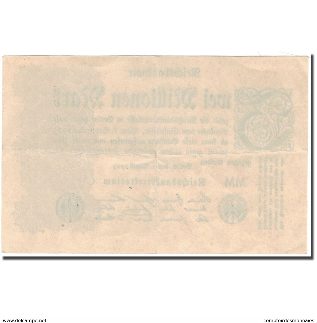 Billet, Allemagne, 2 Millionen Mark, 1923, KM:104a, TTB+ - 2 Millionen Mark