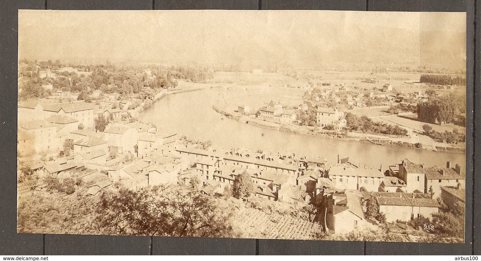 PHOTO ORIGINALE 9,5 X 18,5 Cm - FIN XIX ème DEBUT XXème SIECLE - PANORAMA DE GRENOBLE - ISERE (38) - Orte