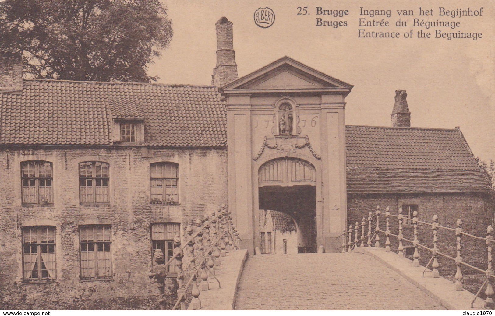 CARTOLINA - POSTCARD - BELGIO - BRUGES - INGANG VAN BELGIJNHOF - Altri & Non Classificati