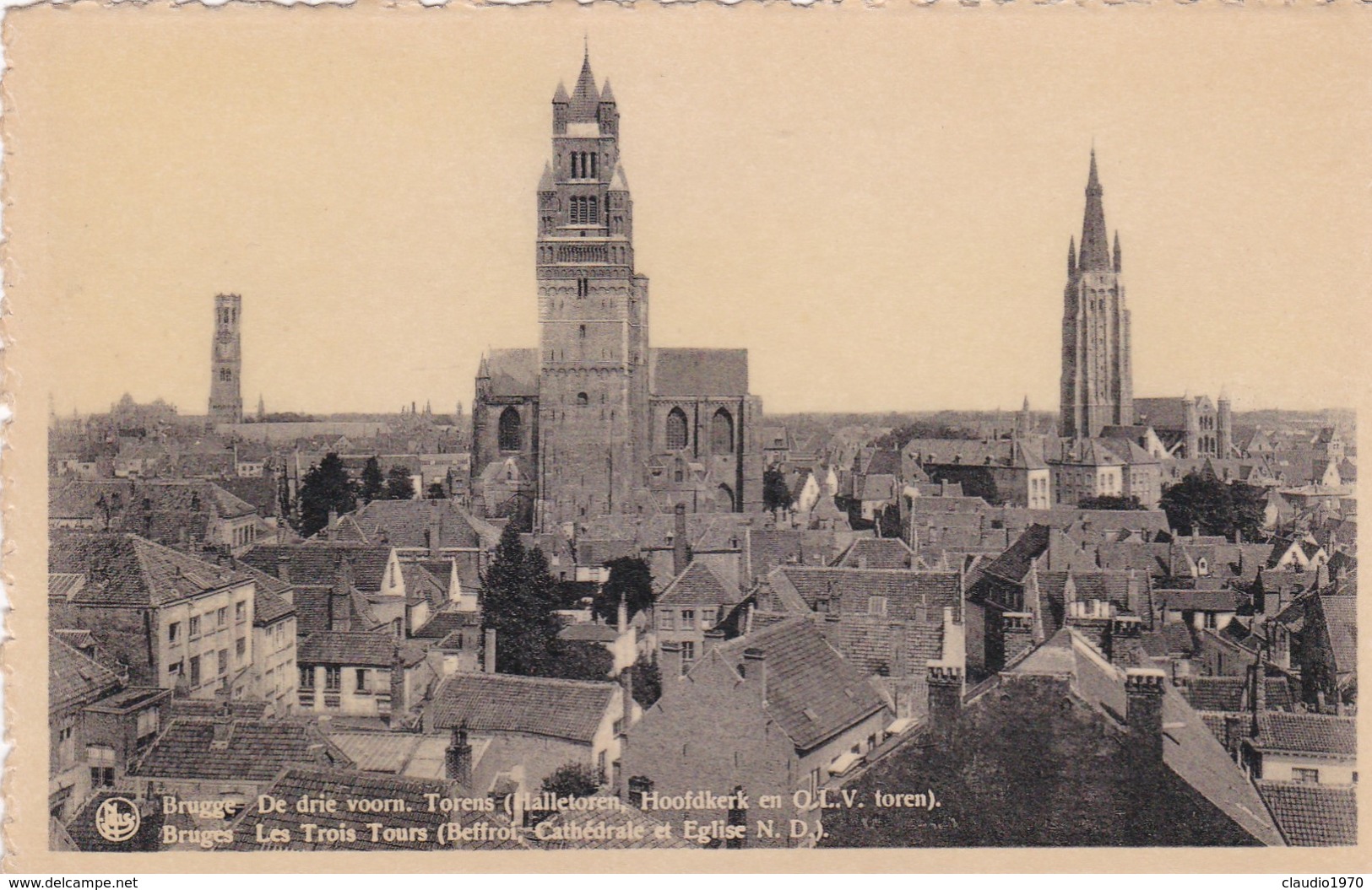 CARTOLINA - POSTCARD - BELGIO - BRUGES - DE DRIE VOORN TORENS - Altri & Non Classificati