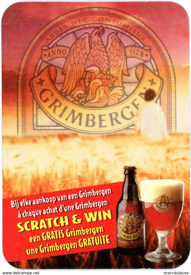 Belgium. Grimbergen. Anno 1128. Scratch & Win Een Gratis Grimbergen Gratuite. A Chaque Achat - Bij Elke Aankoop. - Sous-bocks