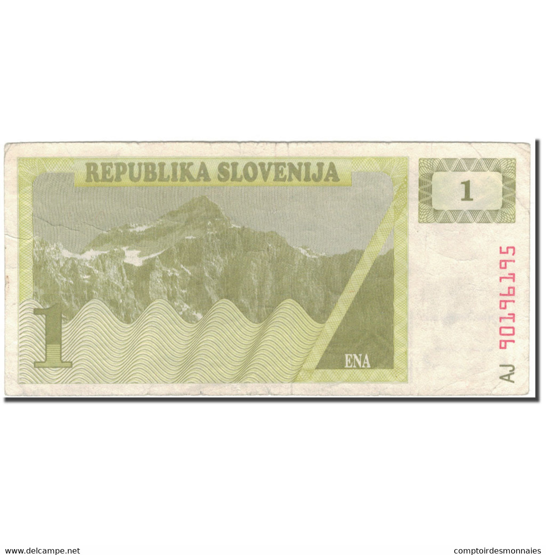 Billet, Slovénie, .50 (Tolar), KM:1a, TB+ - Eslovenia