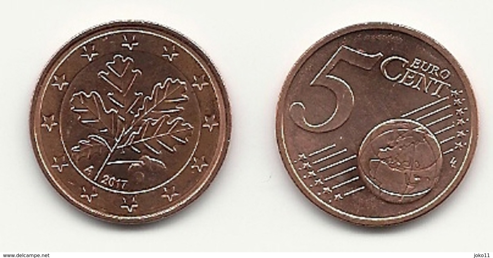 5 Cent, 2017, Prägestätte (A) Vz, Sehr Gut Erhaltene Umlaufmünze - Deutschland