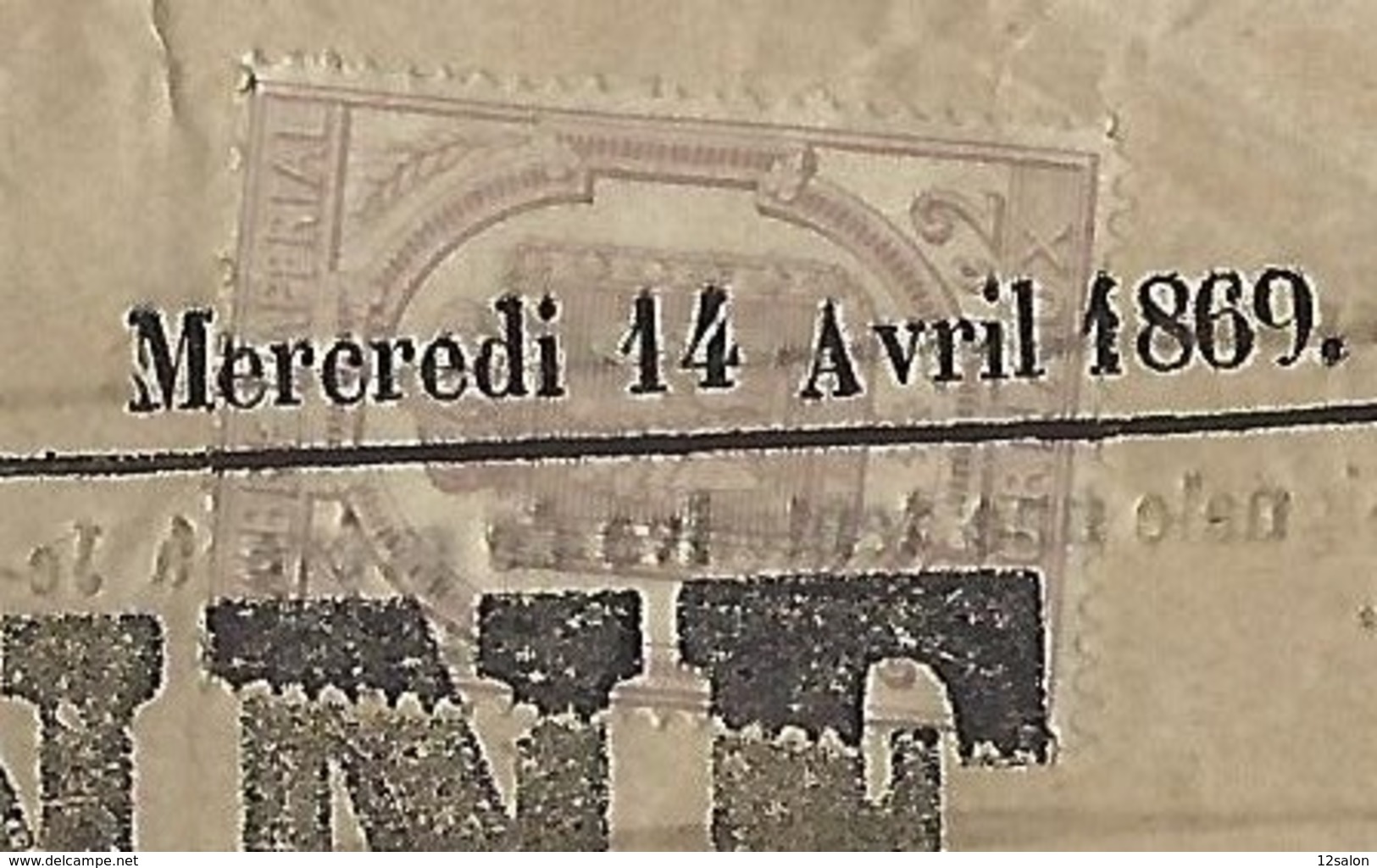 JOURNAL COMPLET COURRIER DE L'YONNE 14 Avril 1869 Avec TIMBRE - Kranten