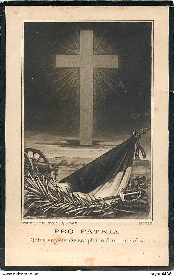 Jean FRIGIERE - INSTITUTEUR à COURPIERE - MORT AU CHAMP D'HONNEUR Le 20 SEPT. 1914 à FONTENOY - IM MEMORIAM - PERSONNALI - Courpiere