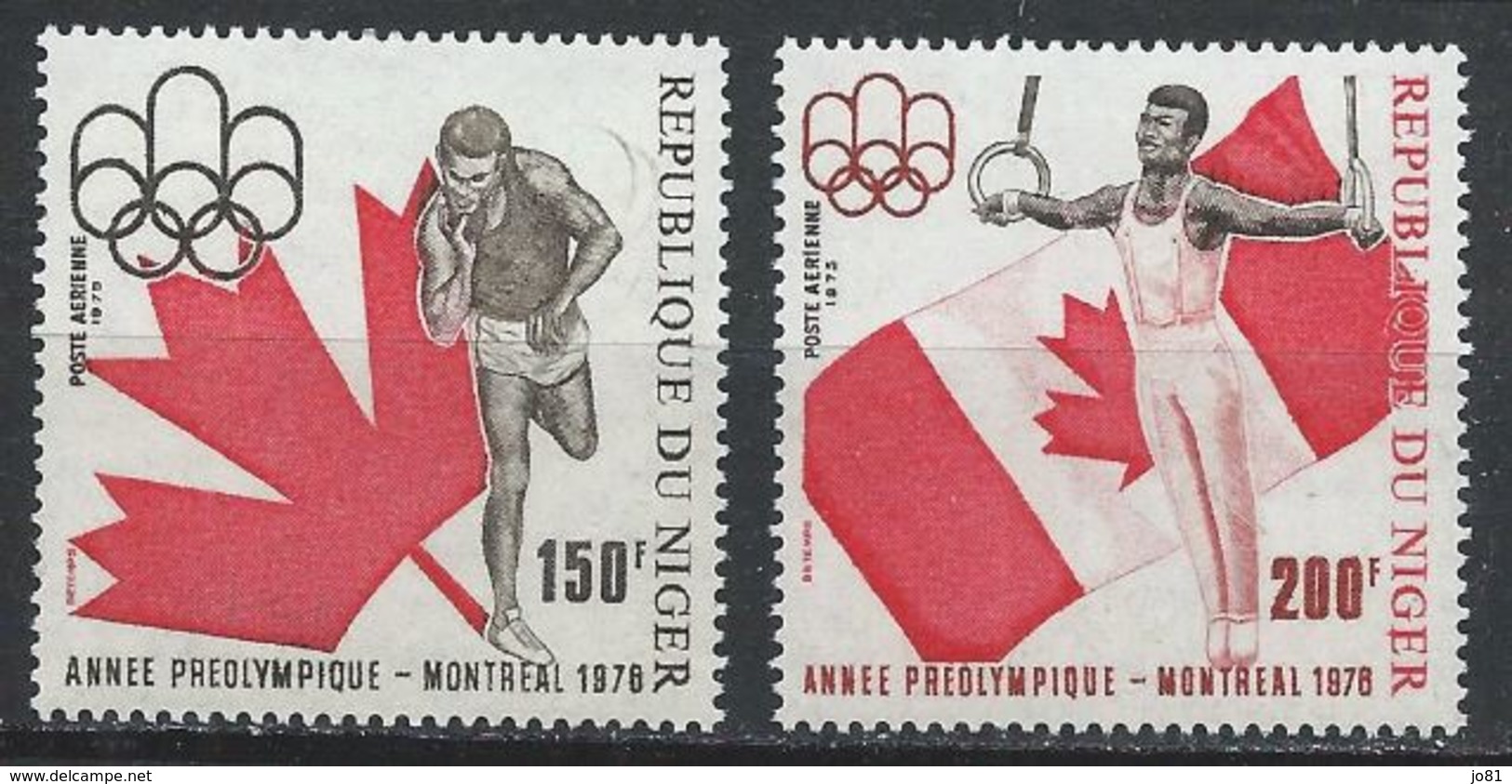 Niger YT PA 254-255 XX / MNH Jeux Olympiques Gymnastique Sport Montréal - Níger (1960-...)