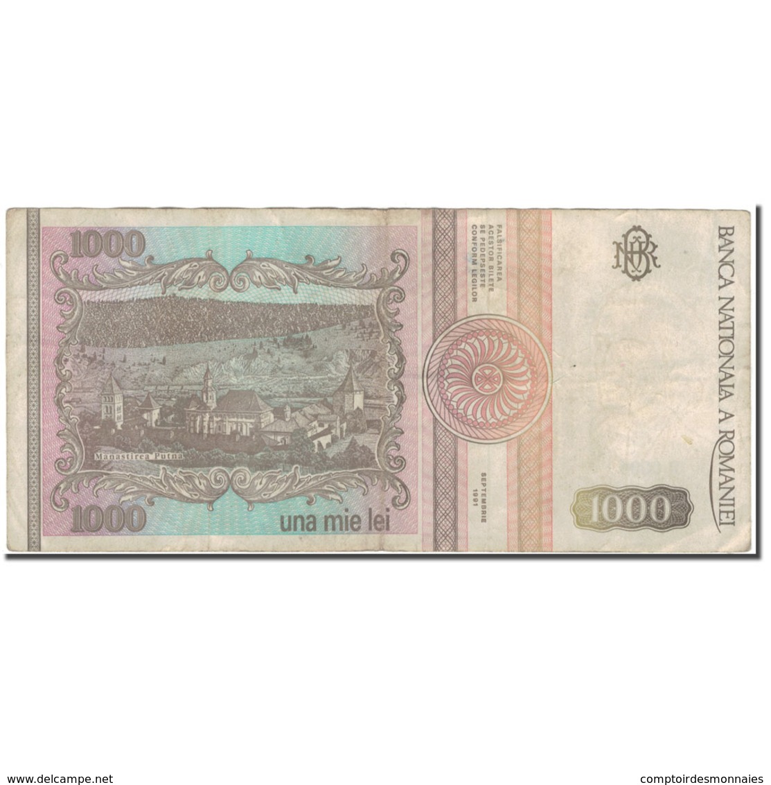 Billet, Roumanie, 1000 Lei, 1991, KM:101Aa, B+ - Roumanie