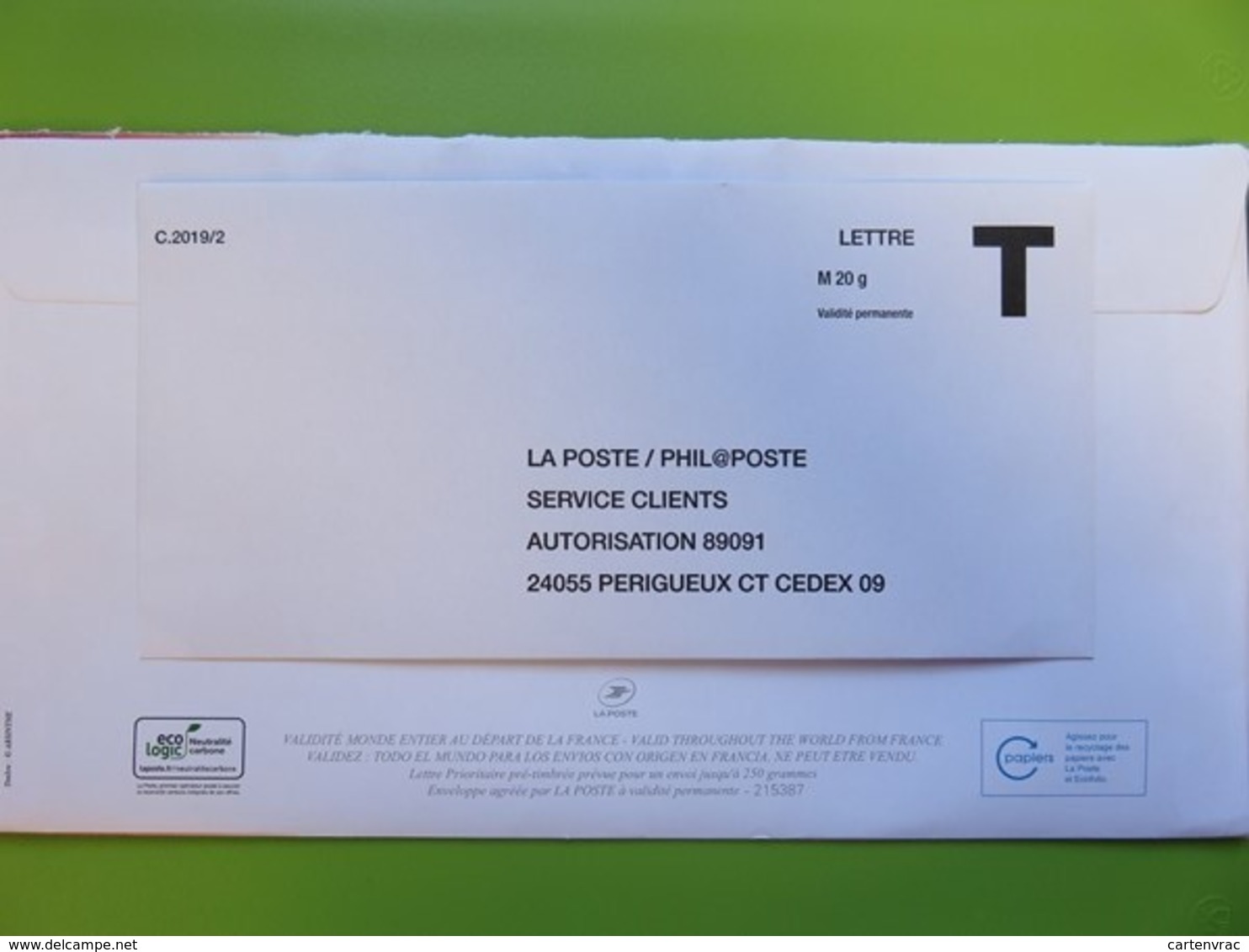 Philaposte - Enveloppe Pré Timbrée Type Sabine International 250 G - Club Phil@poste - Mogador - 2019 - Prêts-à-poster: TSC Et Repiquages Semi-officiels