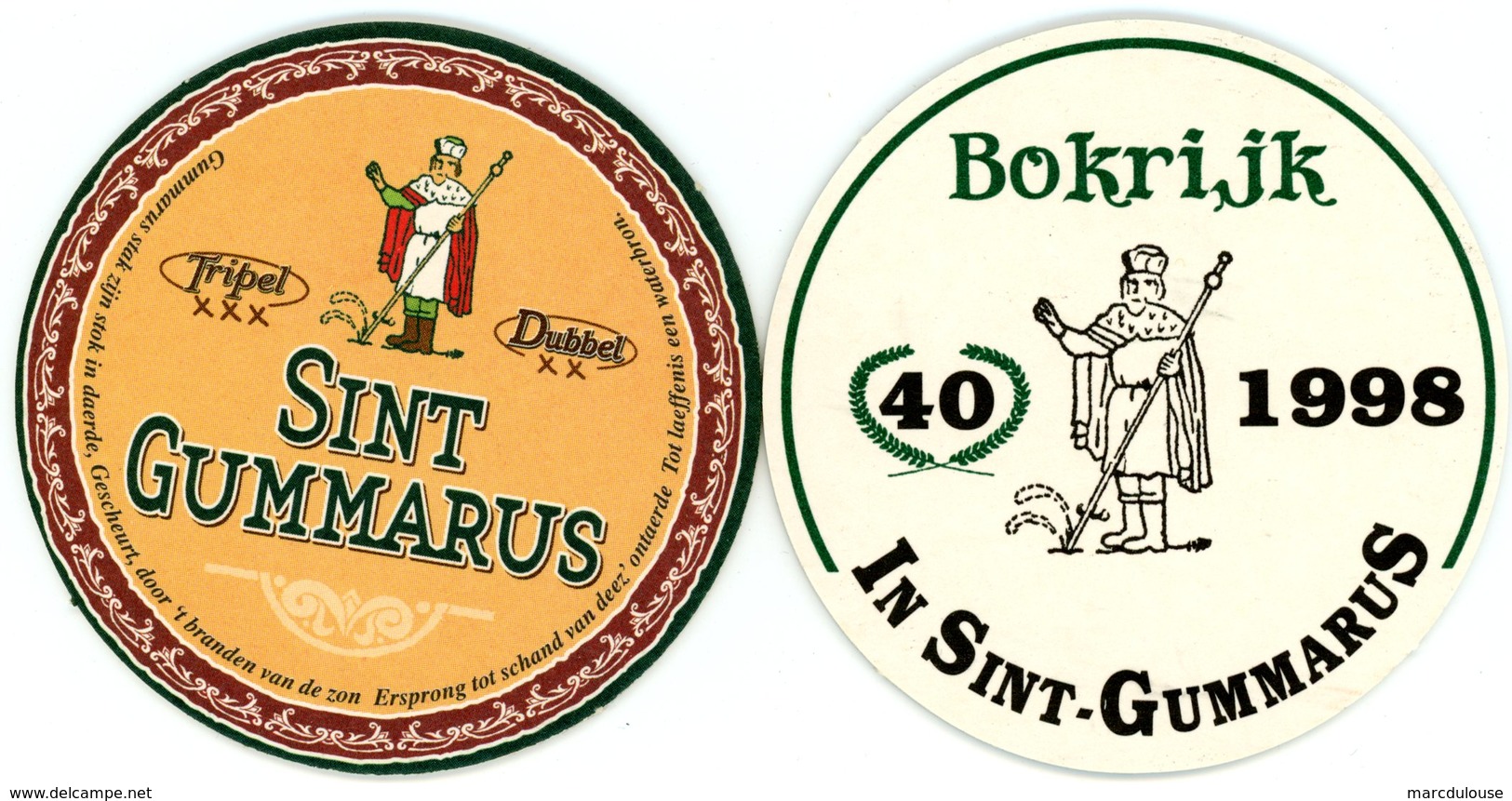 Belgium. Sint Gummarus. Tripel. Dubbel. Bokrijk. 40 Jaar. 1998. Gummarus Stak Zijn Stok In Daerde, Gescheurt, ... - Sous-bocks