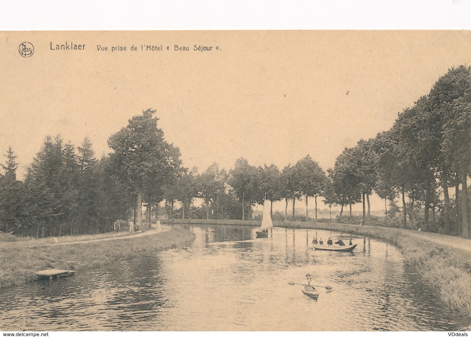 CPA - Belgique - Lanklaer - Vue Prise De L'Hôtel " Beau Séjour " - Dilsen-Stokkem