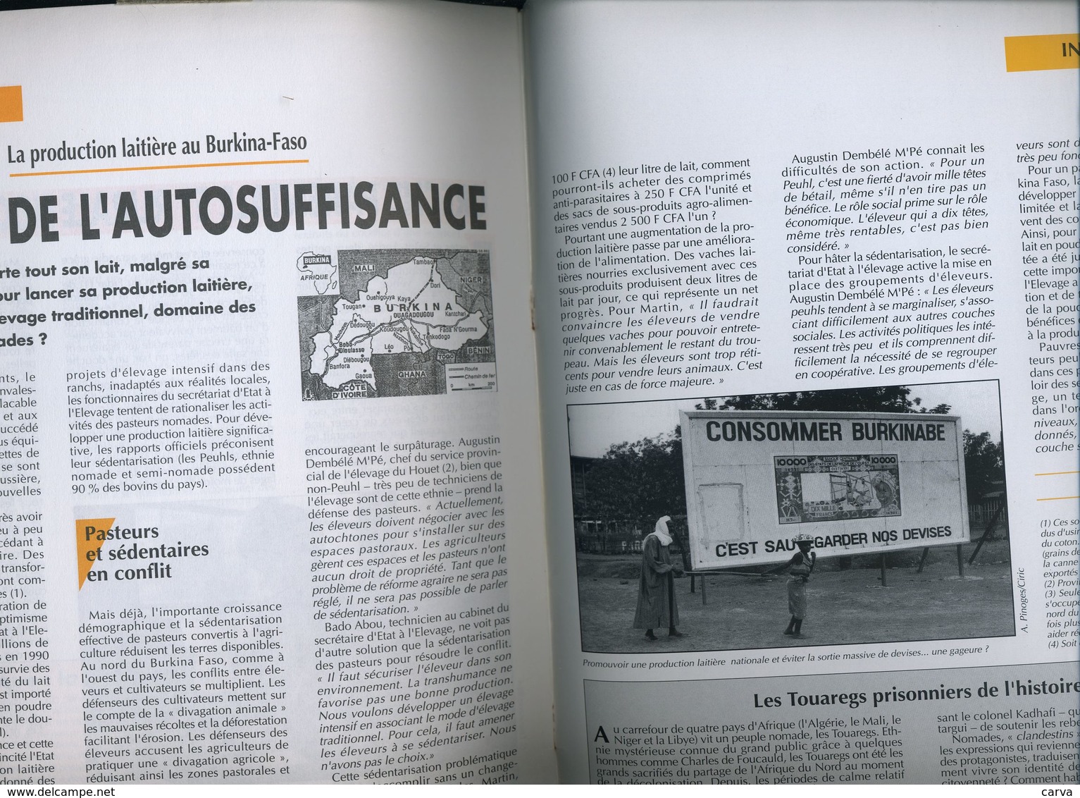 Campagnes Solidaires 36 Novembre 1990 Vendée, Allemagne De L' Est , Burkina-Faso Production Laitiere - Pays De Loire