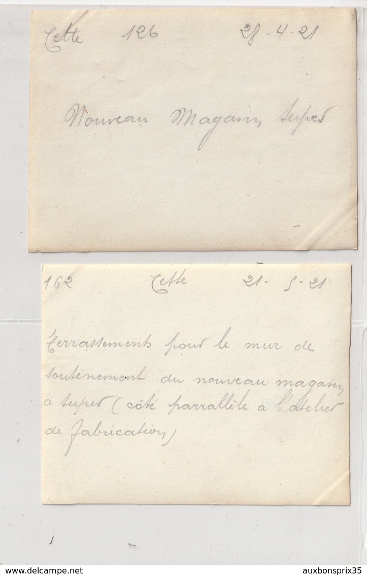 2 PHOTOS - SETE - USINE CHIMIQUE - TERRASSEMENTS POUR LE MUR DU NOUVEAU MAGASIN ET NOUVEAU MAGASIN -28/04 21/05/21  - 34 - Lieux