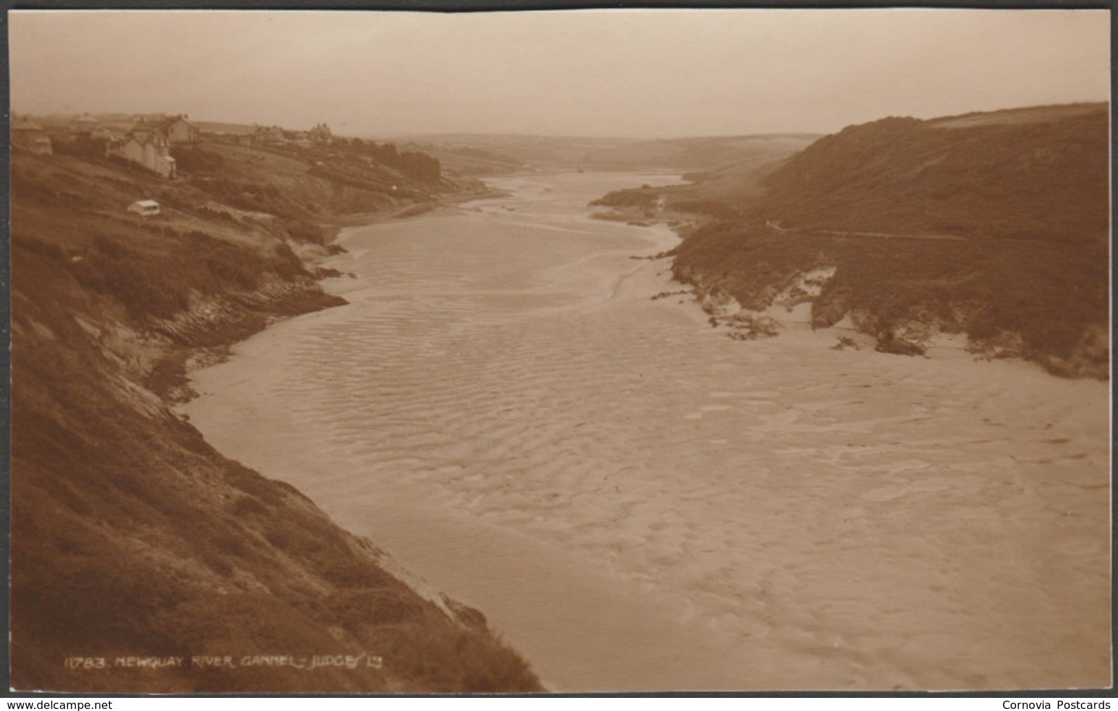 River Gannel, Newquay, Cornwall, 1929 - Judges RP Postcard - Newquay