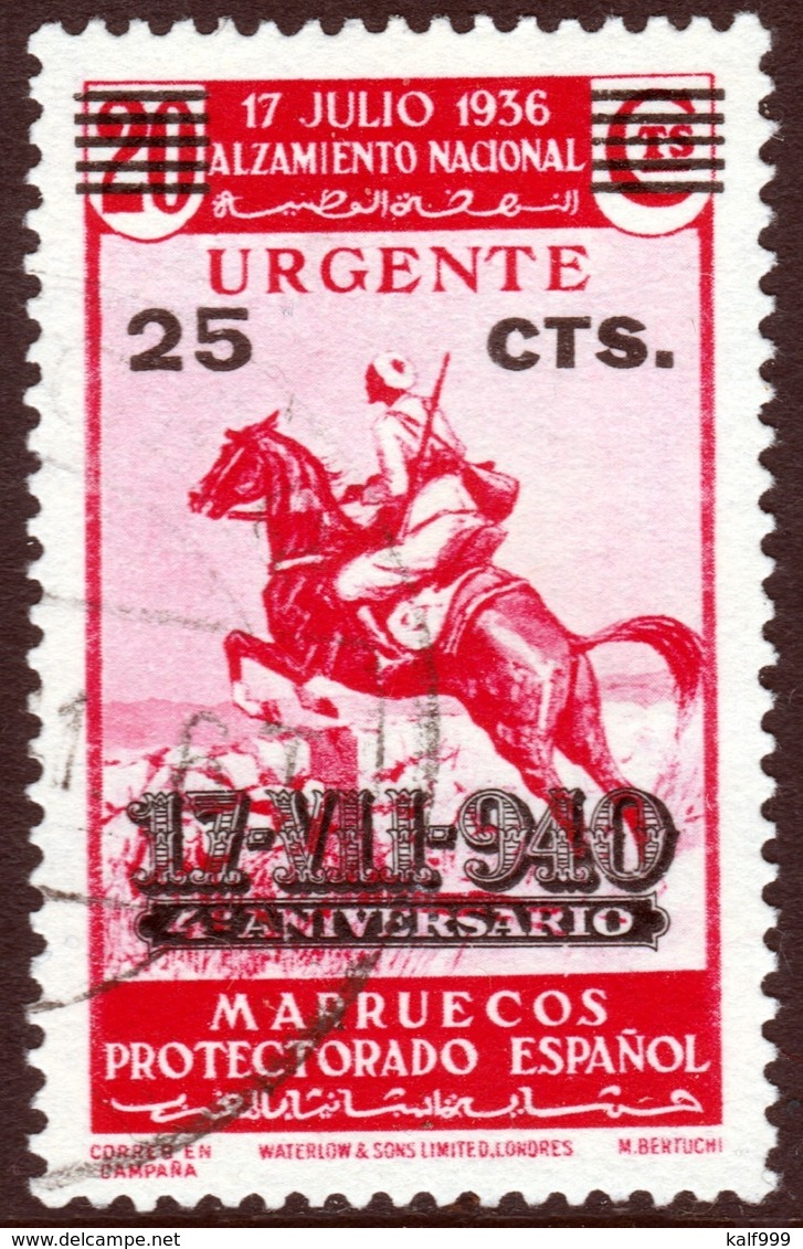 ~~~ Spanish Morocco Maroc Marruecos 1940 - 17.VIII.940 Express - Edifil 233 / Mi. 223  (o)  ~~~ - Spaans-Marokko